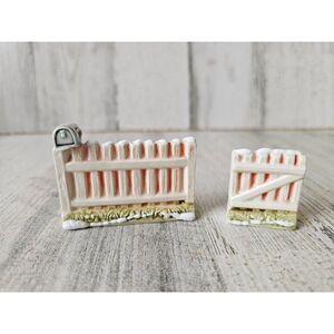 Walter brockmann fence mailbox vintage accessory Xmas decor set